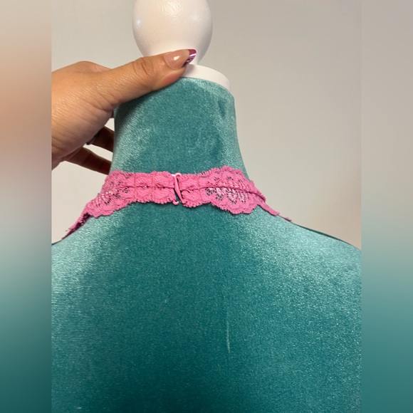 Vintage Victoria’s Secret Teddy‎ M bubblegum Pink Sheer Lace Babydoll Lingerie - Picture 8 of 11